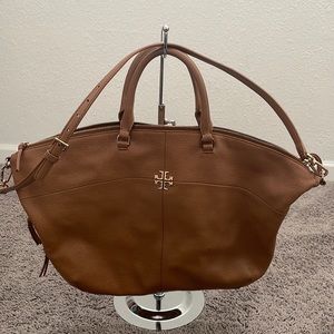 Tory Burch Crossbody Satchel Handbag in Camel Color